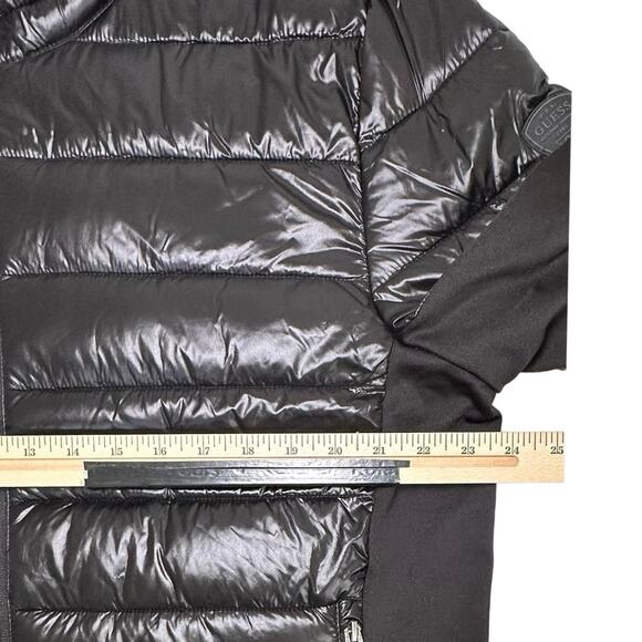 Guess Mens Puffer Jacket Size XL Shiny Black Lightweight Side Panels - Picture 10 of 10
